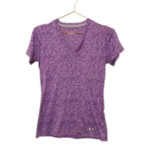 Under Armour heat gear neck purple size small